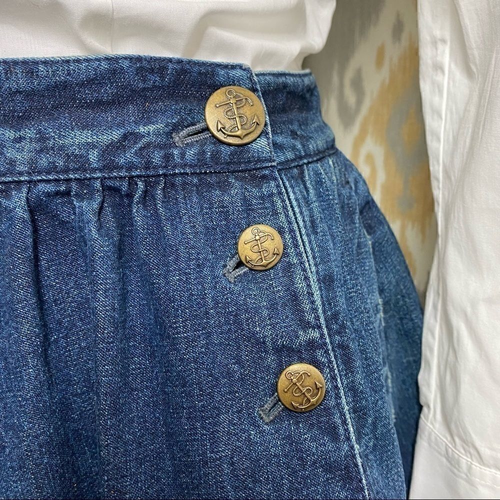Ralph Lauren Nautical Dark Denim Circle Skirt - Picture 7 of 16